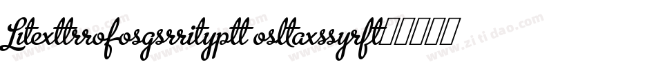 MetroScript Swash字体转换